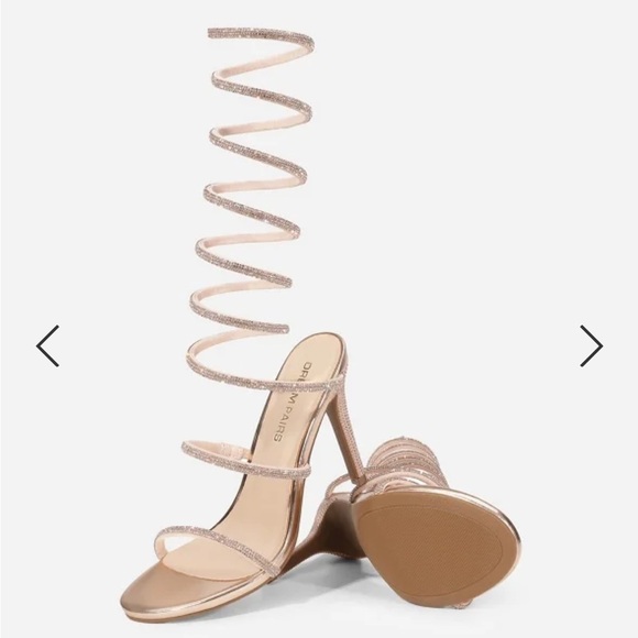 New dream pairs Rhinestone Strappy Heel Sandals - Picture 4 of 4